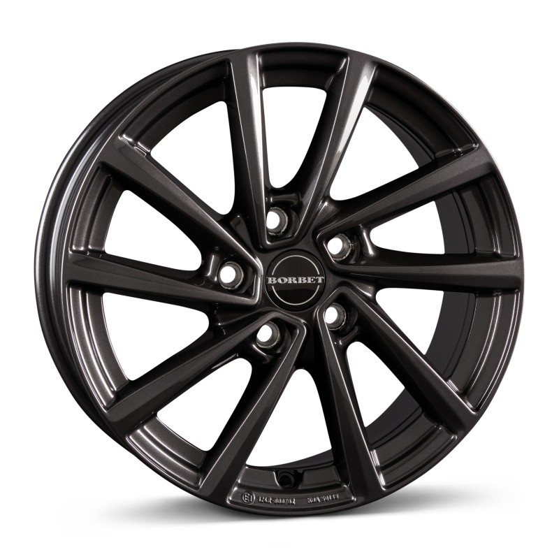 Cerchi in lega Borbet V 18x7,0 ET 45 5x112 mistral anthracite glossy